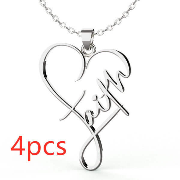 European And American Necklace Heart Of Faith Pendant - Image 8