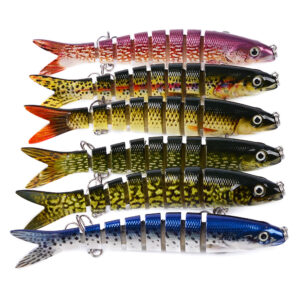 Pike Fishing Lures – Artificial Multi-Jointed Hard Bait for Freshwater Fishing | Realistic Swimming Action | Trolling Lure for Pike, Carp & Predator Fish