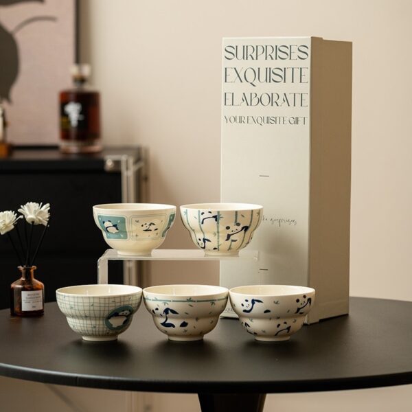 Creative Cartoon Household Panda Ceramic Bowl - Image 8