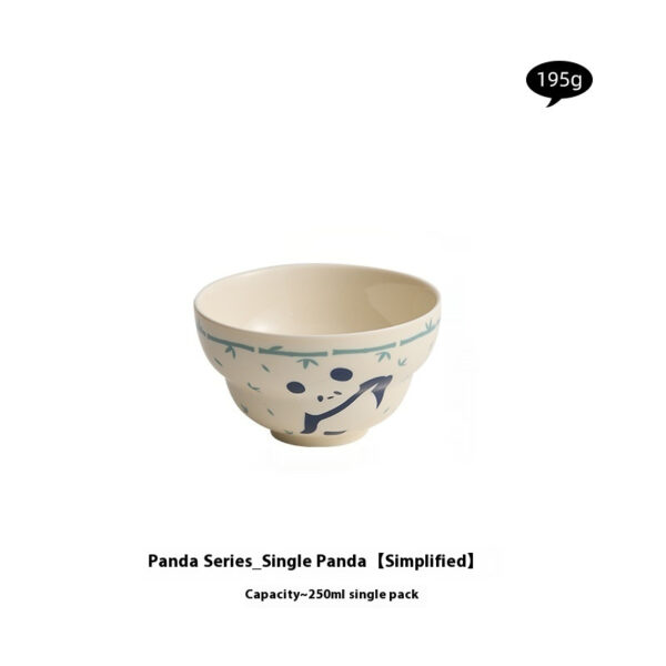 Creative Cartoon Household Panda Ceramic Bowl - Image 7