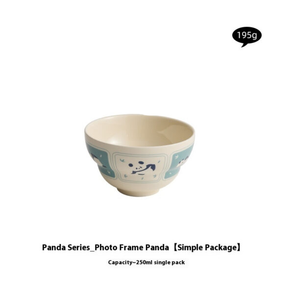 Creative Cartoon Household Panda Ceramic Bowl - Image 5