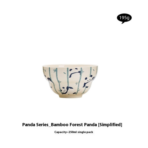 Creative Cartoon Household Panda Ceramic Bowl - Image 4